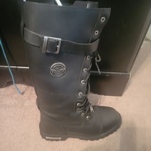 Milwaukee black leather boots